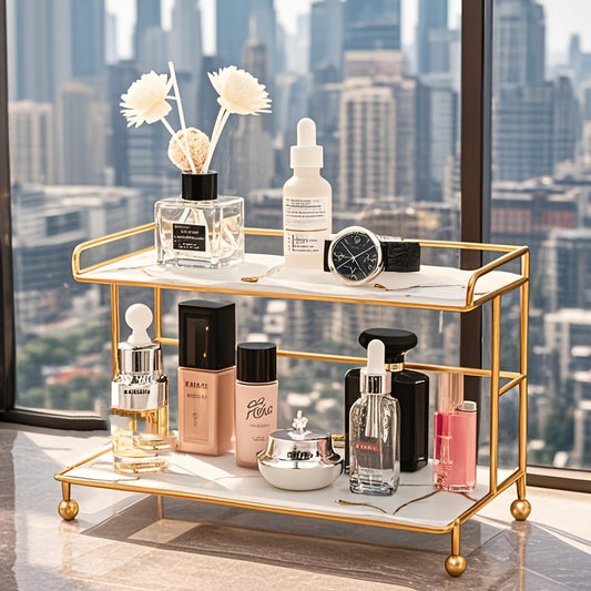 Suporte de armazenamento de cosméticos de camada dupla - 1 peça