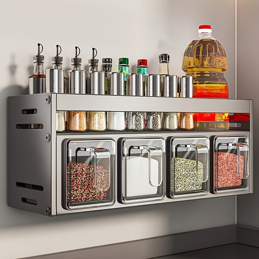 Organizador de temperos de aço inoxidável