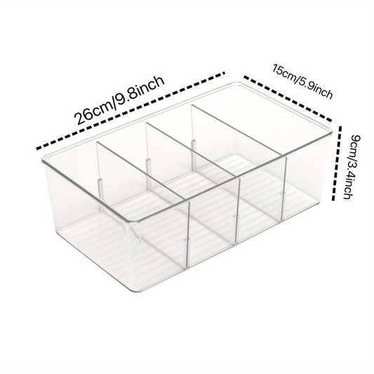 Recipientes organizadores transparentes para geladeira - 2/4/6 peças