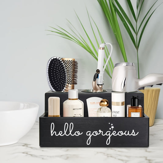 Organizador de banheiro de madeira rústica