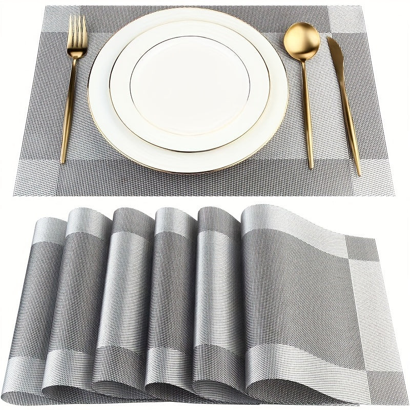 Jogos Americanos diagonais de vinil retangulares - 4 peças