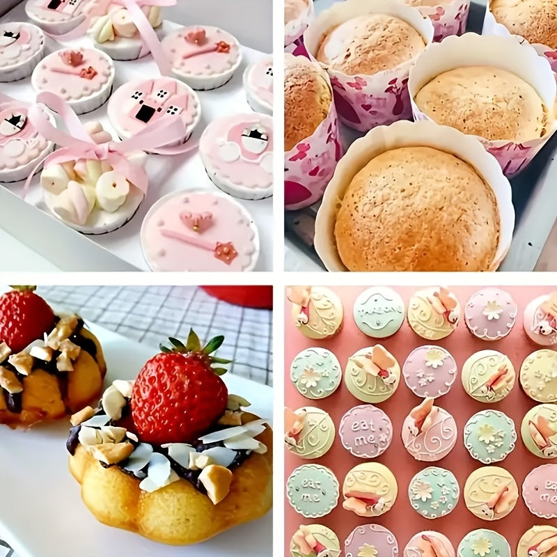 Forma de silicone antiaderente para cupcakes - 1 peça com capacidade para 24 xícaras