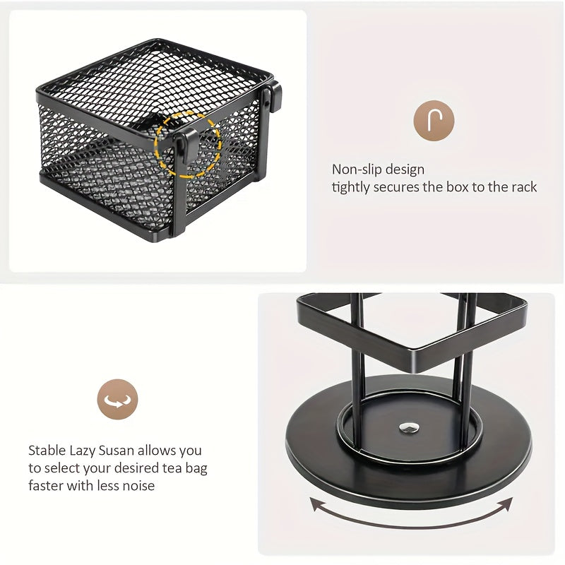 Suporte giratório para chá e café com 8 compartimentos - 1 peça