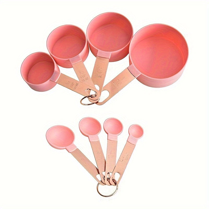 Conjunto de xícaras e colheres medidoras - 8 peças