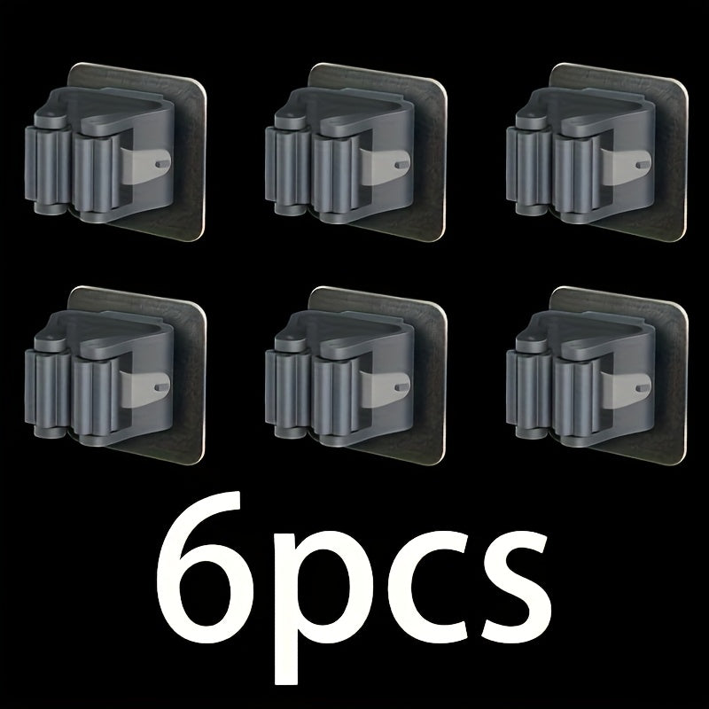 6 suportes contemporâneos de parede para esfregão e vassoura