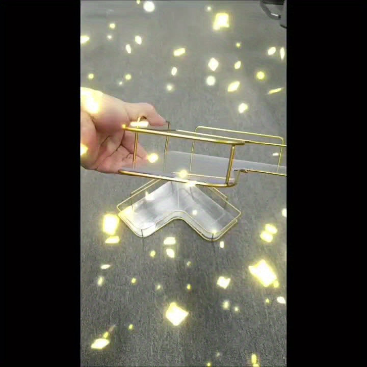 2 prateleiras de canto douradas de aço inoxidável