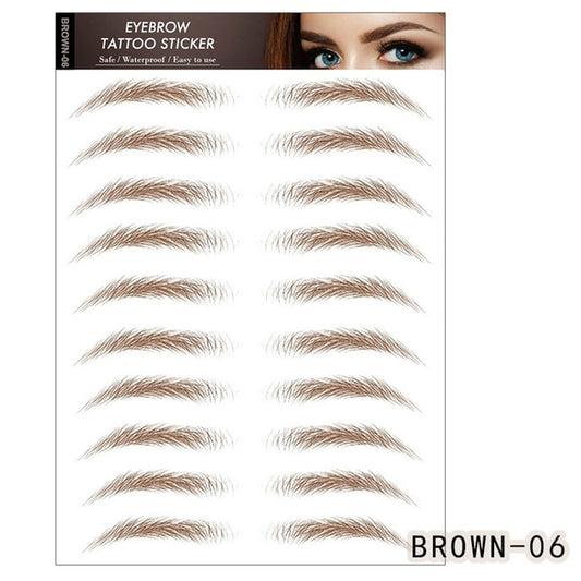 Adesivos sobrancelha 8 peças - 6d sobrancelha tatuagens - transferência de água adesivos - impermeável - Magazzino-di-Mario