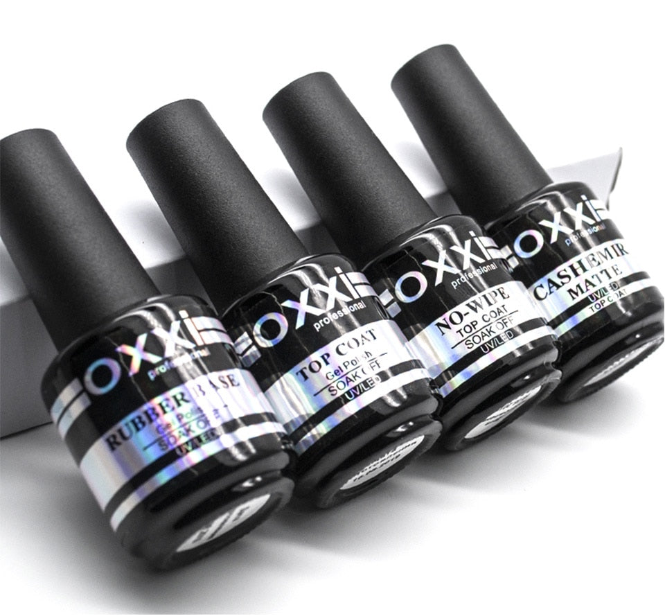 Verniz de veludo mate para unhas Oxxi-novo , semipermanente, gel uv, híbrido, arte de unha, base de borracha e led fosco - Magazzino-di-Mario