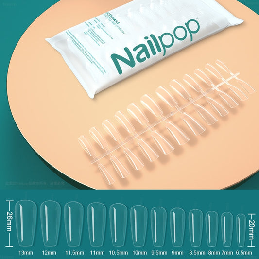Unhas Falsas acrílico transparente Nailpop - unhas falsas acessórios ferramentas 120 pçs - Magazzino-di-Mario