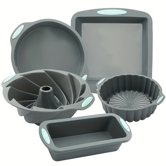 Formas para assar em silicone e antiaderentes - Conjunto de 5 peças