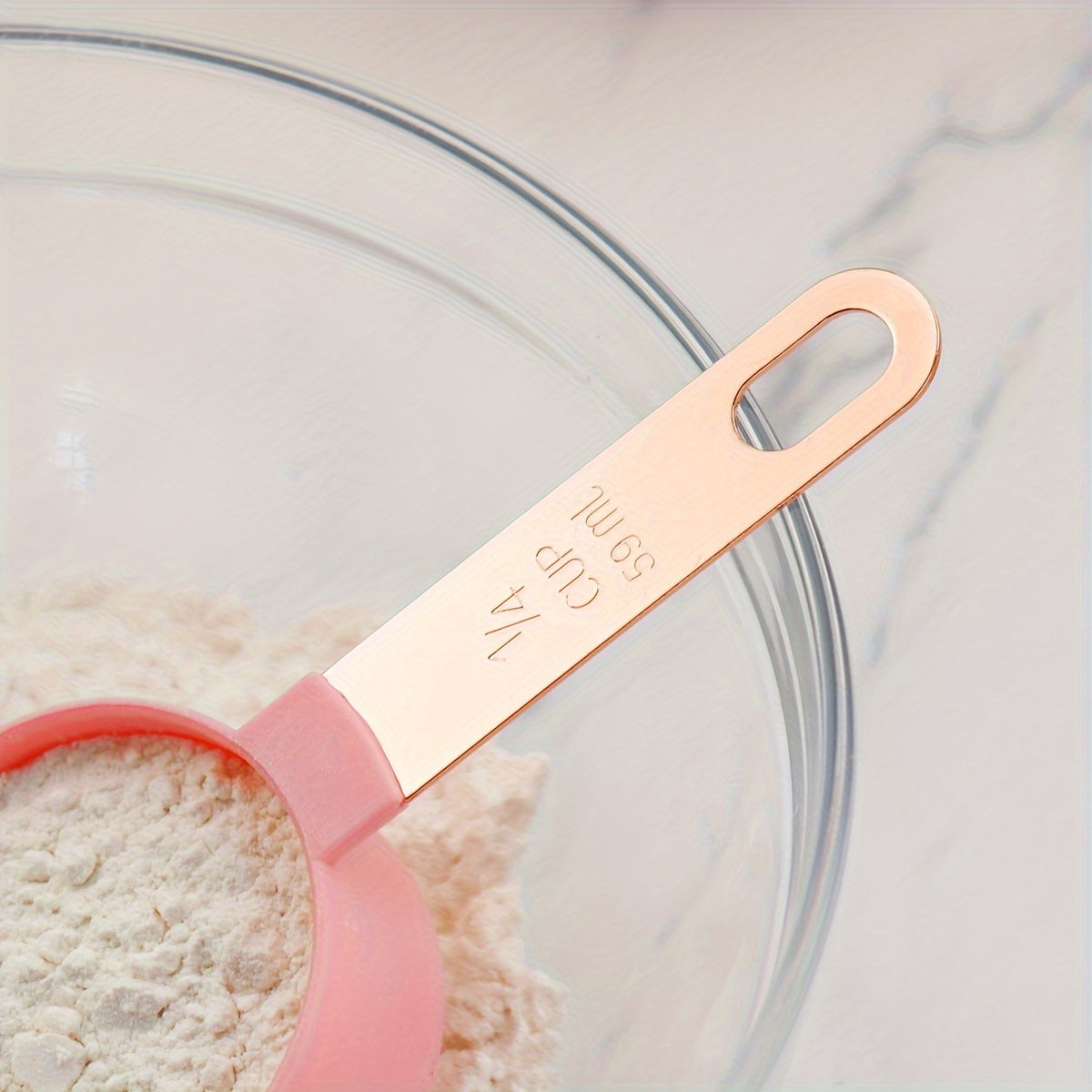 Conjunto de xícaras e colheres medidoras - 8 peças