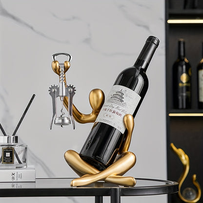 Suporte para vinhos de resina Abstract Thinker - 1 peça