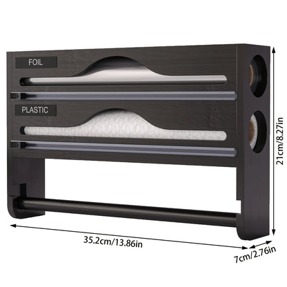 Organizador de papel alumínio e filme plástico 4 em 1