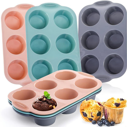 Formas de silicone para muffins - 1 peça com 6/12 cavidades