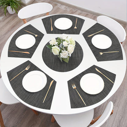 Jogos americanos, tapete de mesa ocidental antiderrapante com isolamento térmico de PVC - 5/7 peças,