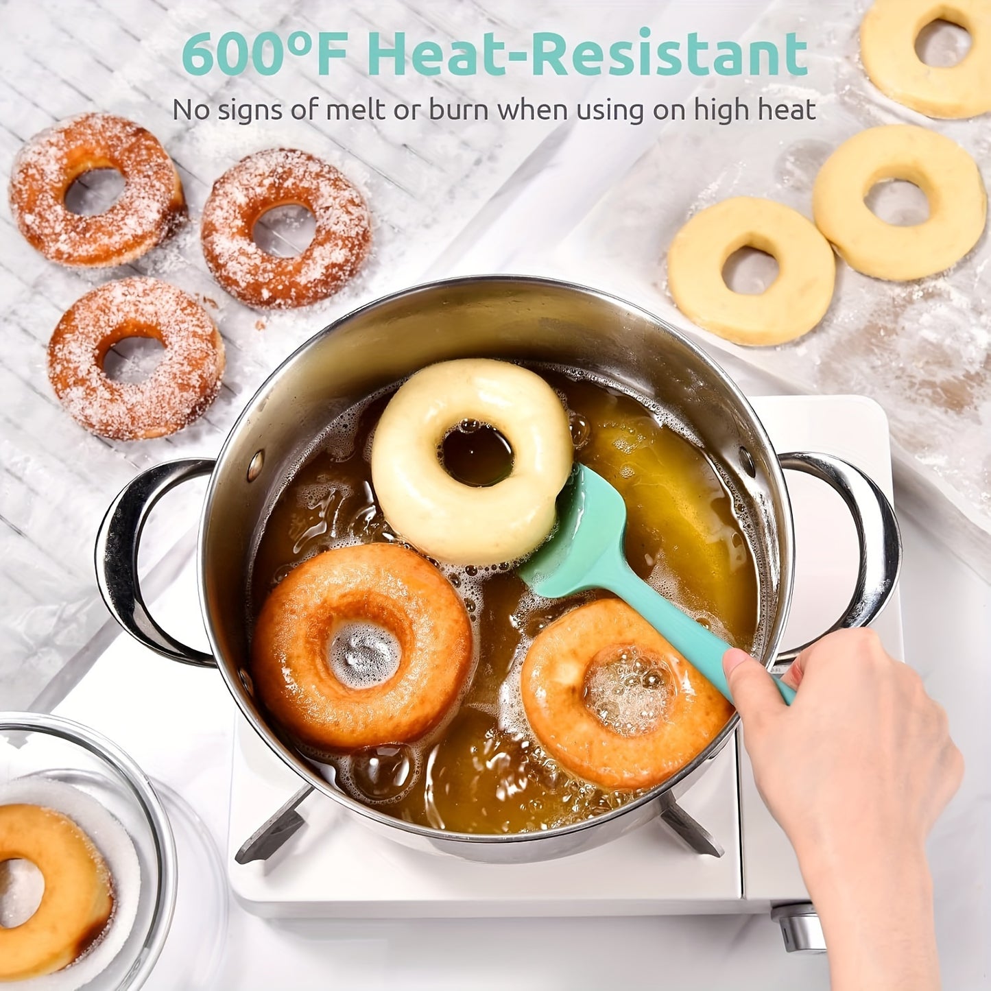 Conjunto de 4 espátulas de silicone resistentes ao calor