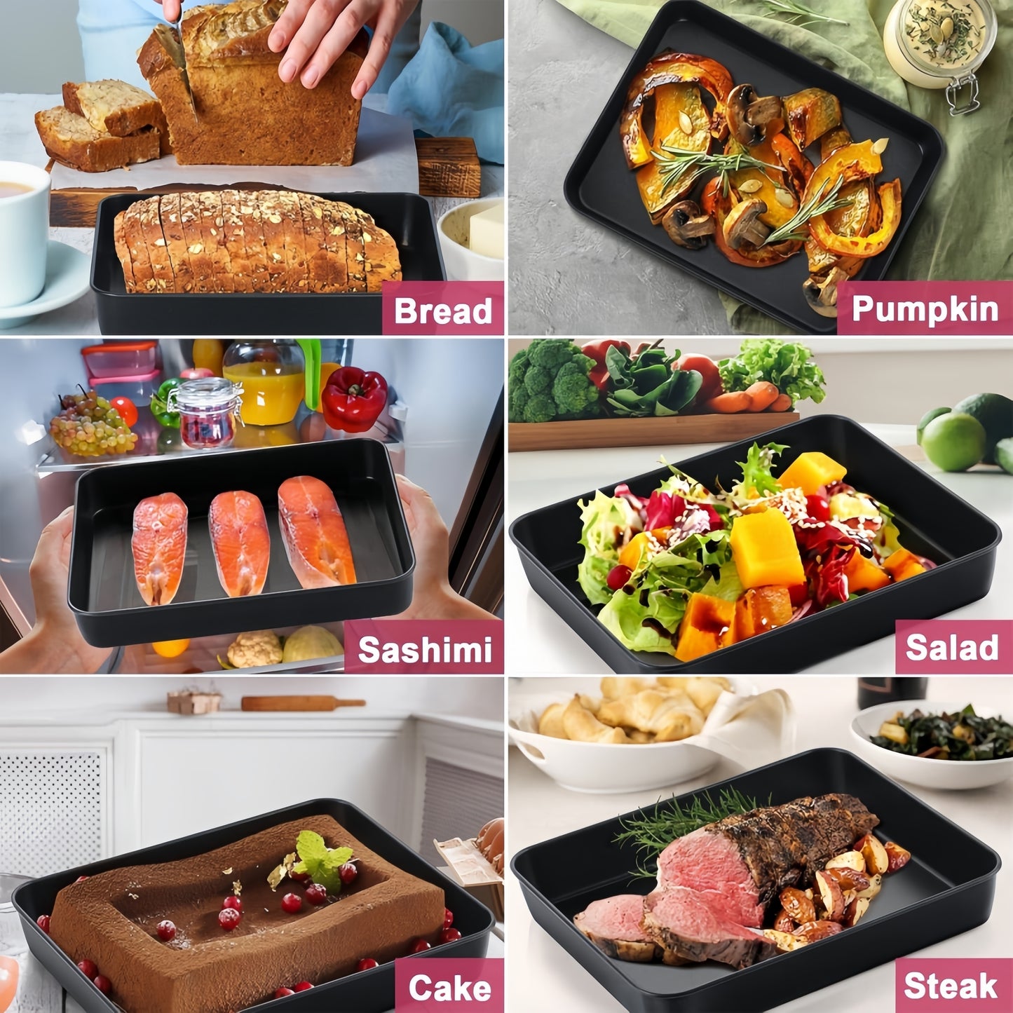 Formas quadradas antiaderentes - 1 peça