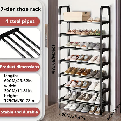 Sapateira de metal com vários níveis