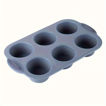 Forma antiaderente de silicone para muffins com 6 grades