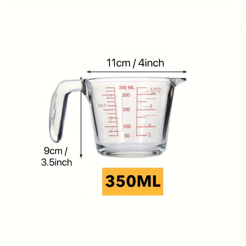 Conjunto de copos medidores de vidro