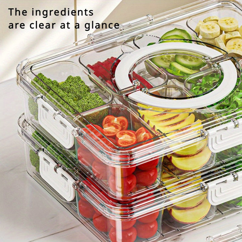 Recipiente plástico para frutas e saladas