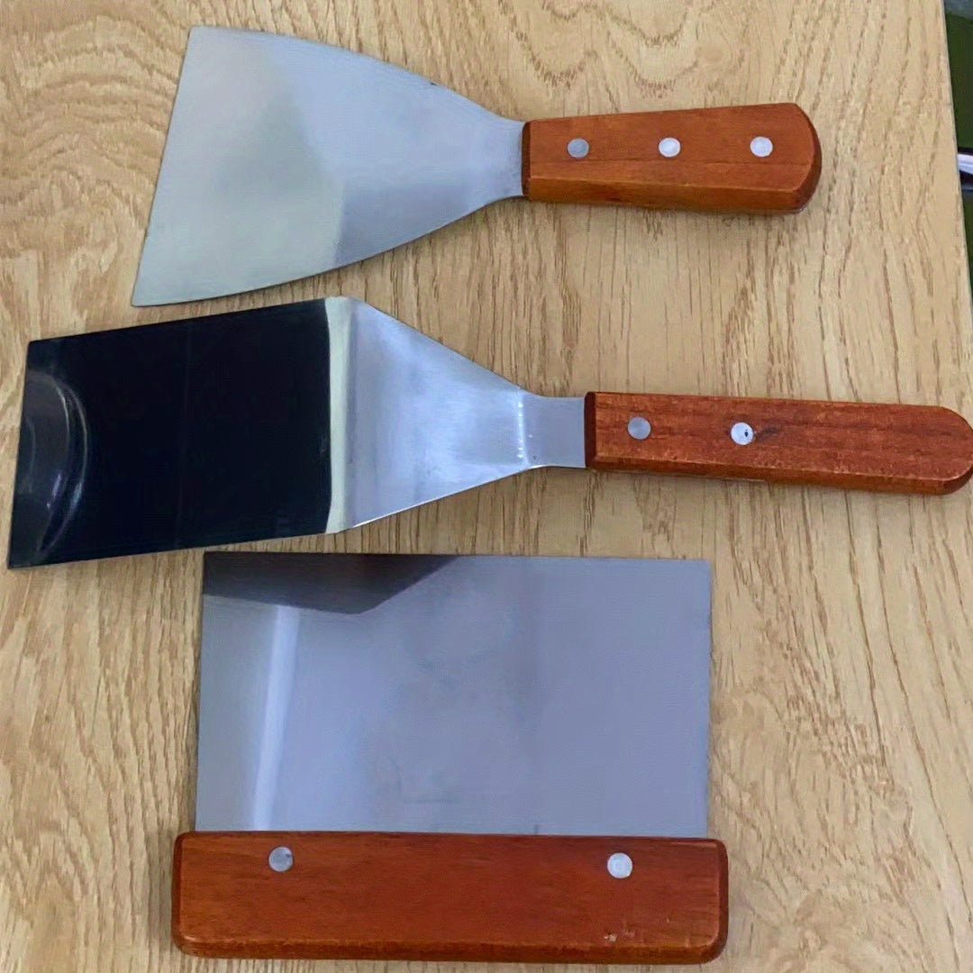 Conjunto de 3 espátulas de aço inoxidável