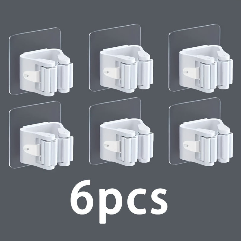 6 suportes contemporâneos de parede para esfregão e vassoura