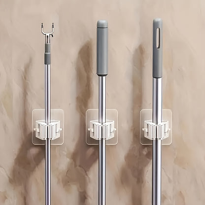 6 suportes contemporâneos de parede para esfregão e vassoura