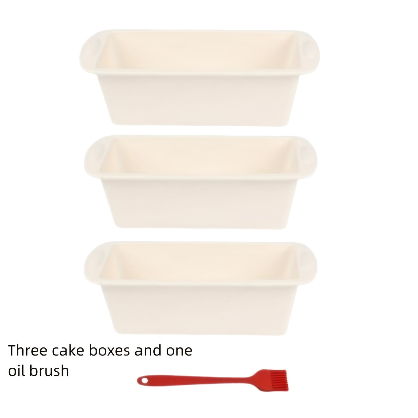 Conjunto de 2 ou 4 formas de silicone para pães e bolos, completo com pincel para untar