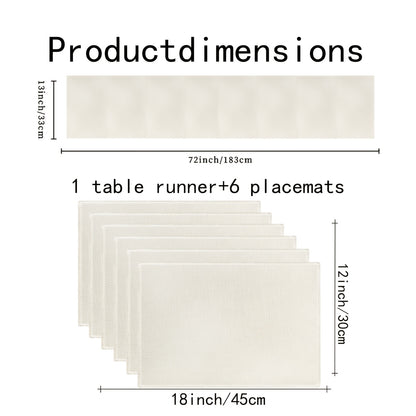 Jogo Americano - Conjunto de 5/7 peças de toalhas de mesa de linho