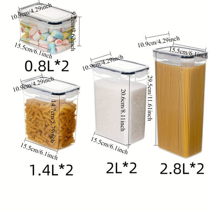 Recipientes para armazenamento de alimentos - 8 potes e 8 tampas