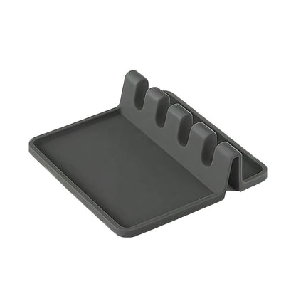 Suporte clássico de silicone para utensílios de cozinha com coletor de gordura - 1 peça