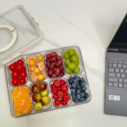 Recipiente plástico para frutas e saladas