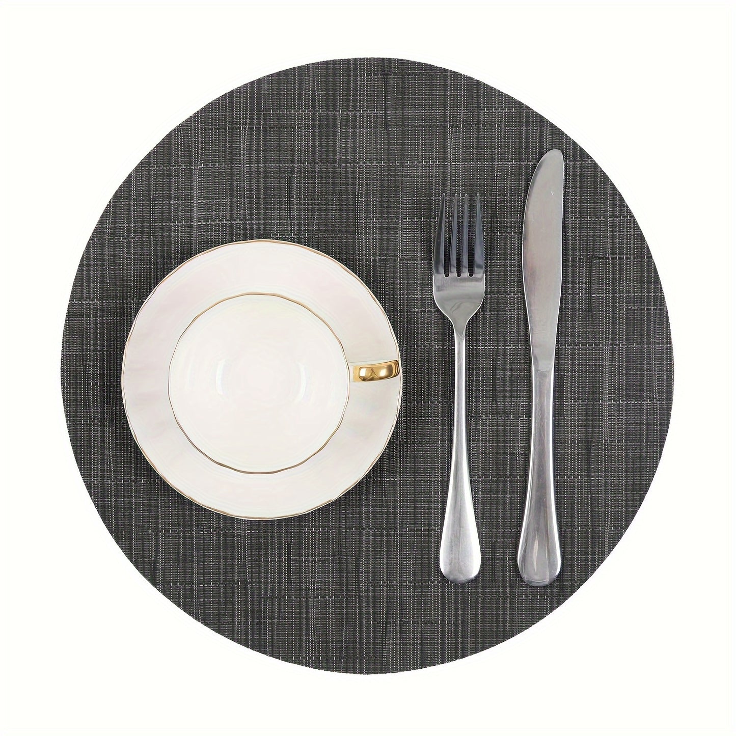 Jogos americanos, tapete de mesa ocidental antiderrapante com isolamento térmico de PVC - 5/7 peças,