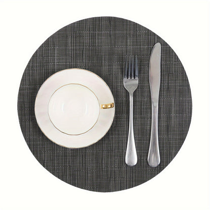 Jogos americanos, tapete de mesa ocidental antiderrapante com isolamento térmico de PVC - 5/7 peças,