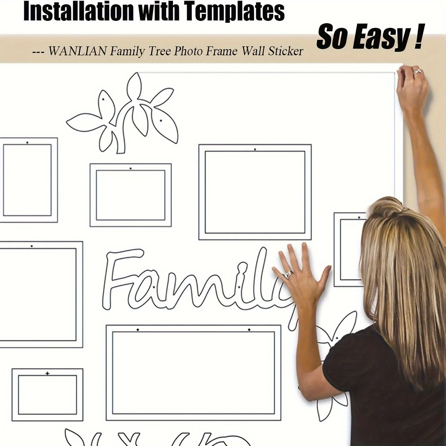 1 conjunto de decoração de parede para árvore genealógica