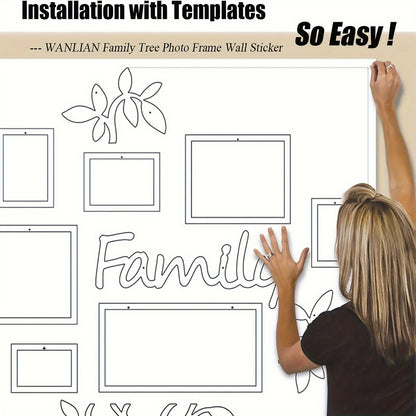 1 conjunto de decoração de parede para árvore genealógica
