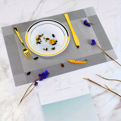 Jogos Americanos diagonais de vinil retangulares - 4 peças