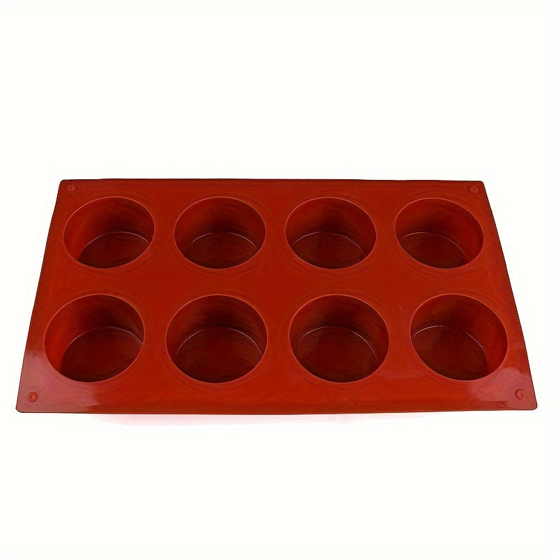 Forma de silicone para cupcake com 8 cavidades - 1 peça