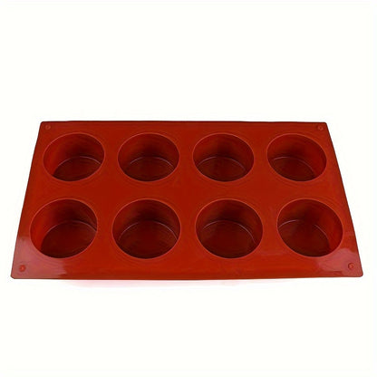 Forma de silicone para cupcake com 8 cavidades - 1 peça