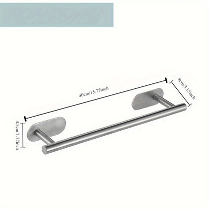 Conjunto de 4 acessórios para banheiro na cor dourada, incluindo porta-toalhas de aço inoxidável