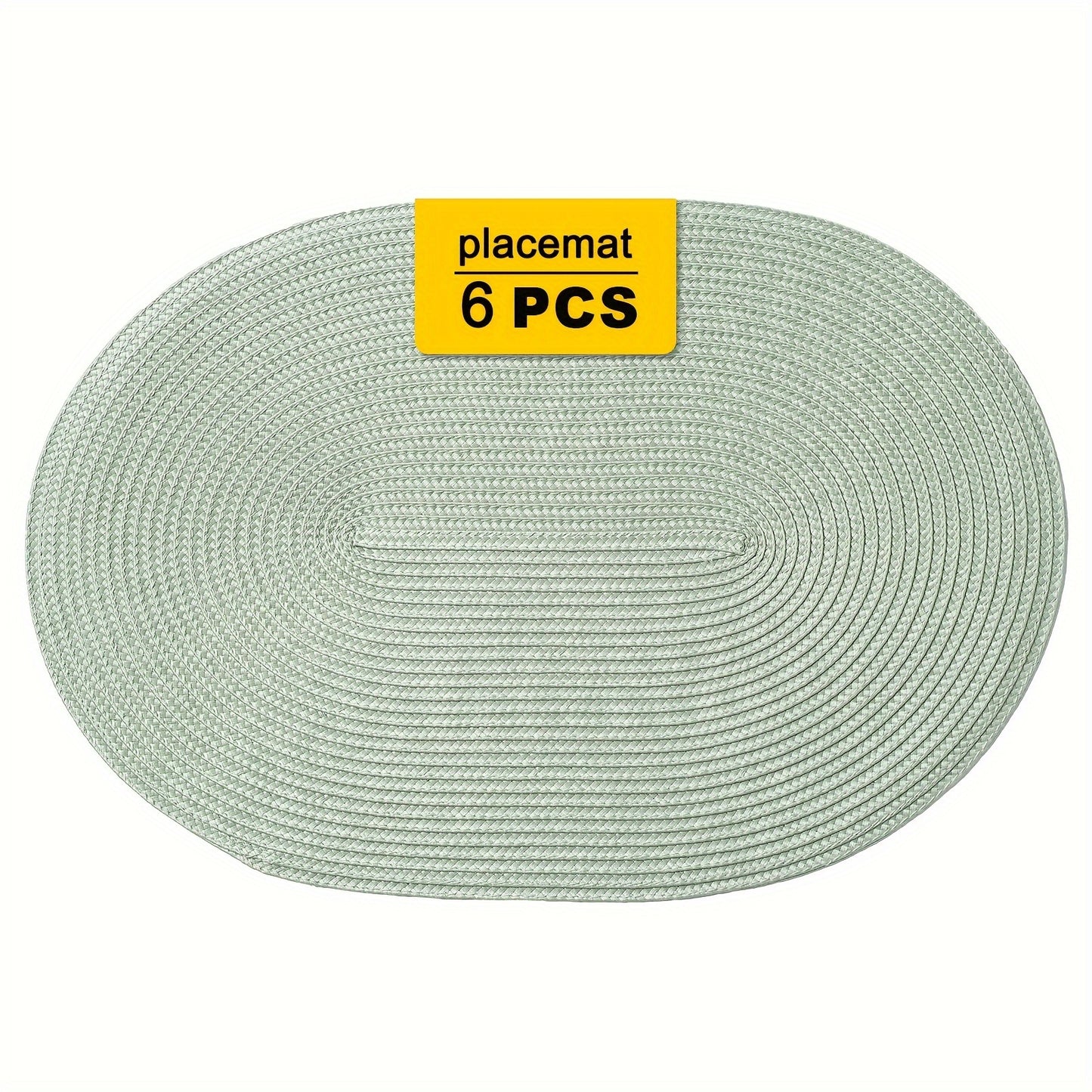 Jogo Americano - 4/6/8 peças tapetes ovais de PP resistentes ao calor e antiderrapantes