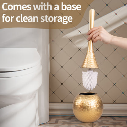 Suporte de escova de vaso sanitário dourado elegante de alta qualidade - 1 peça