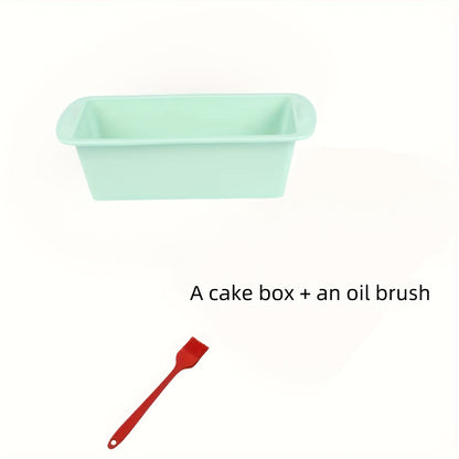 Conjunto de 2 ou 4 formas de silicone para pães e bolos, completo com pincel para untar