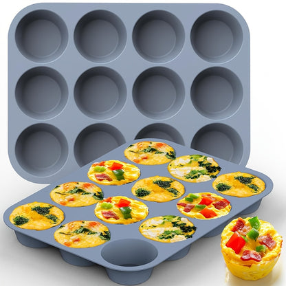 Forma de silicone para muffins com 12 xícaras - 1 peça
