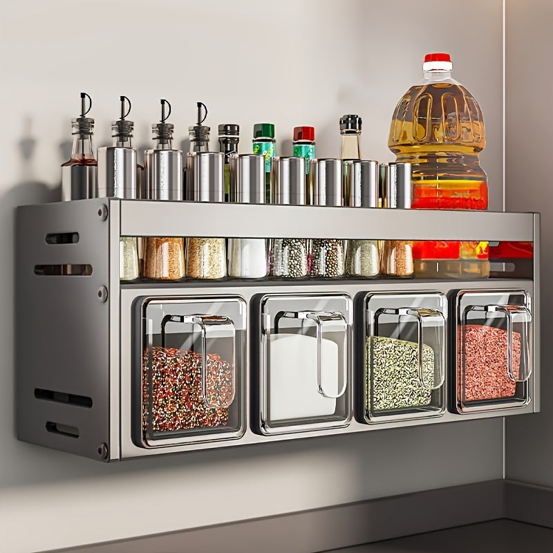 Organizador de temperos de aço inoxidável