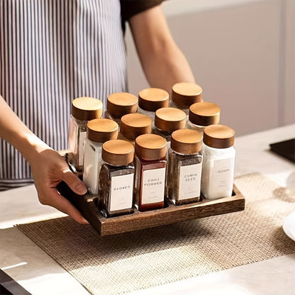 Conjunto de potes de vidro para temperos - 12/6 peças