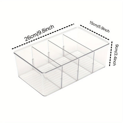 Recipientes organizadores transparentes para geladeira - 2/4/6 peças