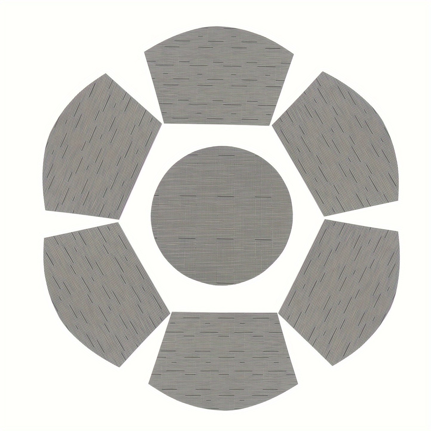 Jogos americanos, tapete de mesa ocidental antiderrapante com isolamento térmico de PVC - 5/7 peças,