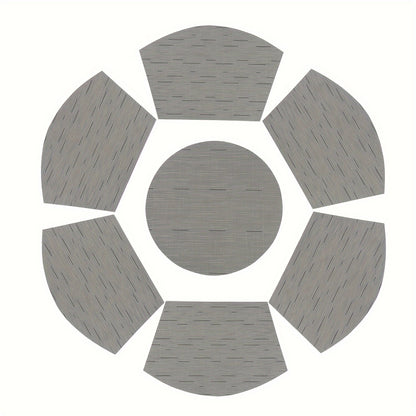 Jogos americanos, tapete de mesa ocidental antiderrapante com isolamento térmico de PVC - 5/7 peças,